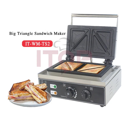 ITOP Commercial Electric Waffle Machine Sandwich Plum Crisp Donut Maker Food Shaper French Waffle Maker Non-stick Coating.