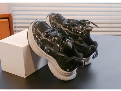 Kids Casual Running Shoes with Rhinestones Boys Girls Sports Shoes Mesh Breathable 2024 New Children Sneakers Fashion Trendy.