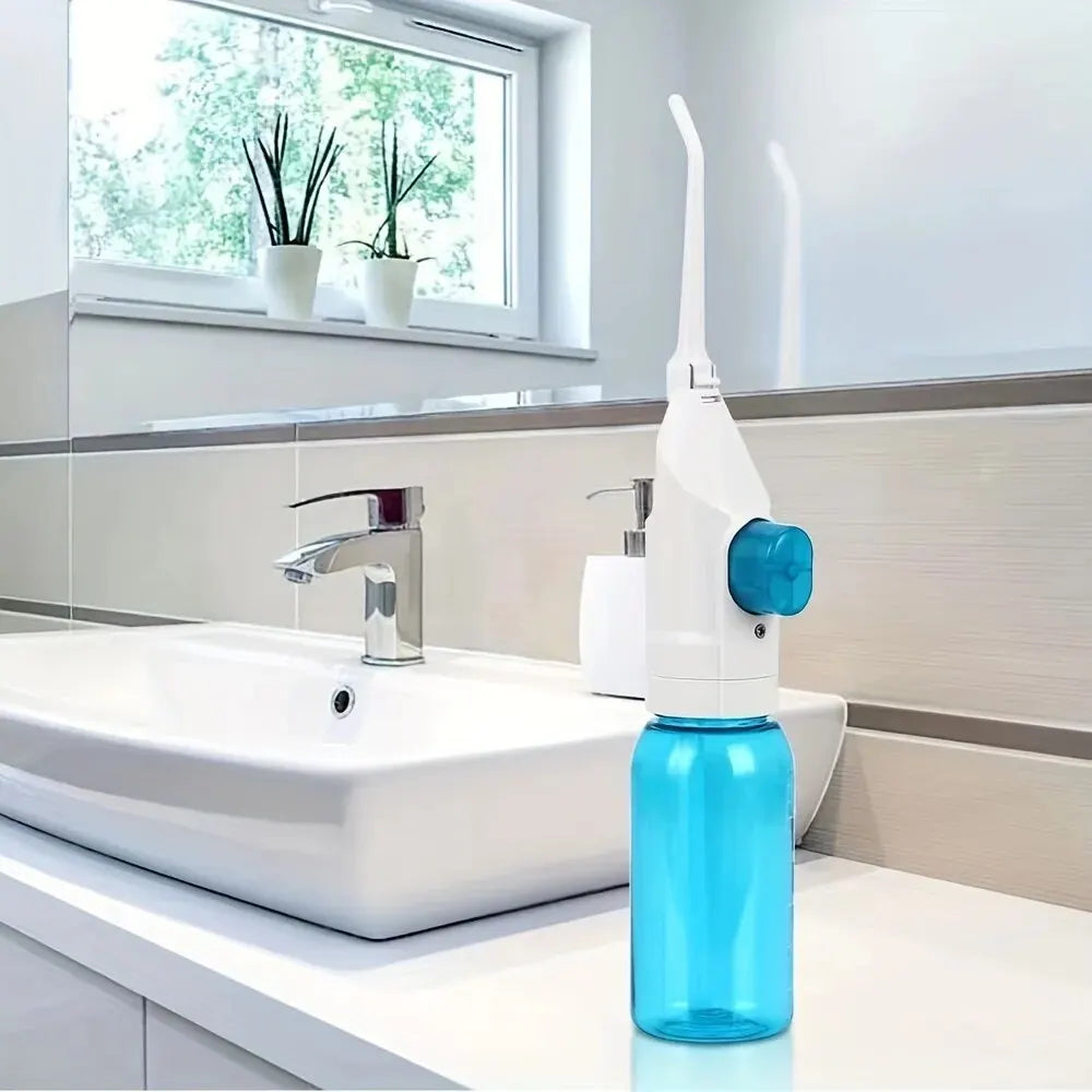 Household High Pressure Oral Irrigator Portable Teeth Clean Water Dental Floss Manual High Pressure Water Toothpick.