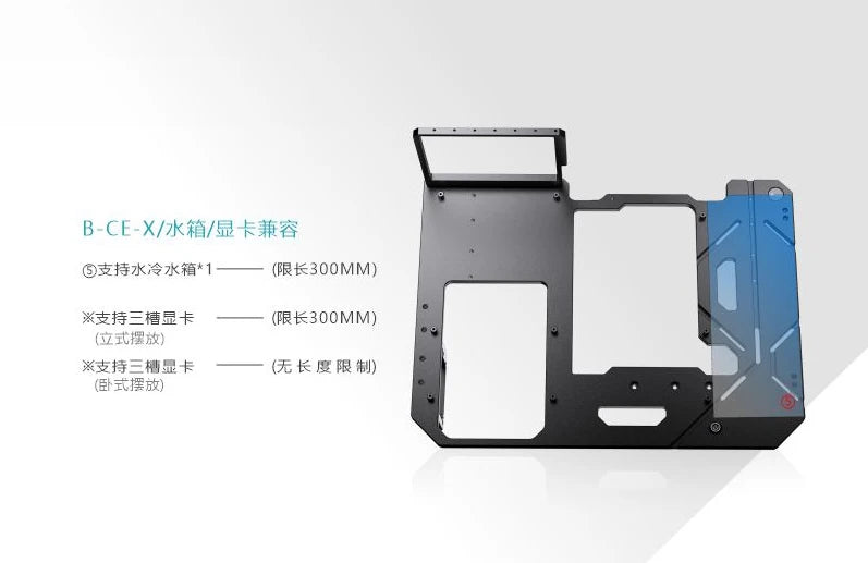 Granzon B-CE-X Open Frame Chassis Distro Plate Water Cooling Computer Case Vertical Horizontal, DIY Display.