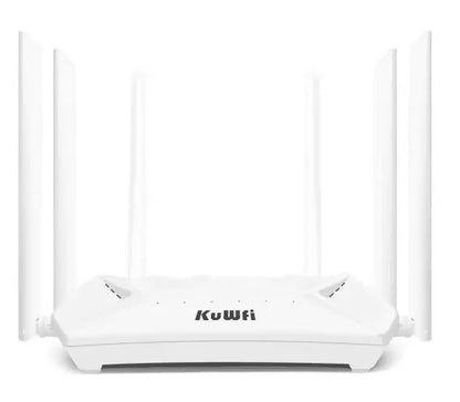 KUWFi CAT4 4G CPE Router 1200Mbps 2.4G 5GHz Dual Band WiFi Router LTE Modem with Gigabit RJ45 Port USIM Slot External Antennas.