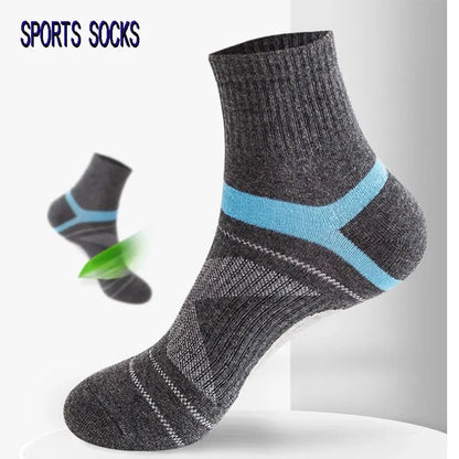 3 Pairs Men's Socks Hiking Black Sports Basketball Socks Casual Soft Running Summer Absorb Sweat Breathable Male Sokken Gifts.