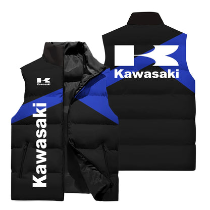 Kawasaki Sleeveless Jacket, Kawasaki Men's 3D Printed Fashion Jacket, Outdoor Sports Leisure Cycling Clothing.