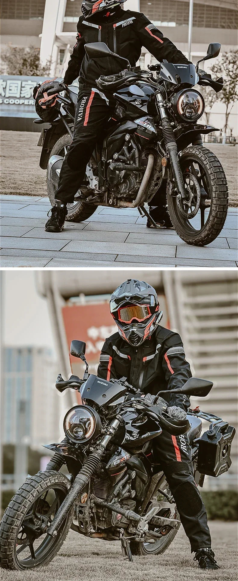 HVA Waterproof Motorcycle Jacket Men's Racing Suit Removable Liner Warm Autumn and Winter Motorcycle Jacket Suit Anti-fall Suit