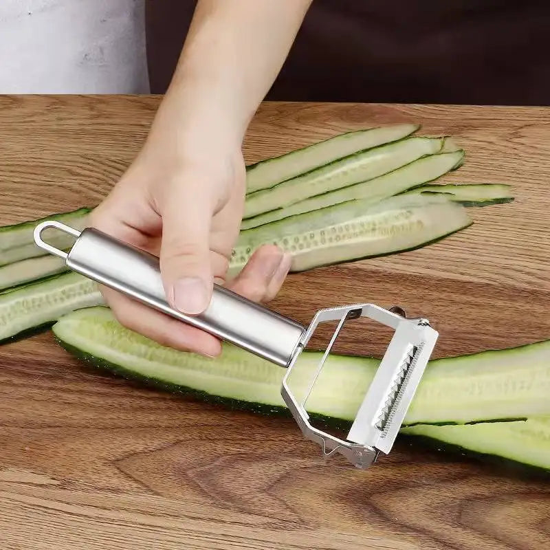 Kitchen Vegetable Peeler Stainless Steel Melon Planer Double-Head Peeler Household Multiple-Function Fruit And Vegetable Peeler.