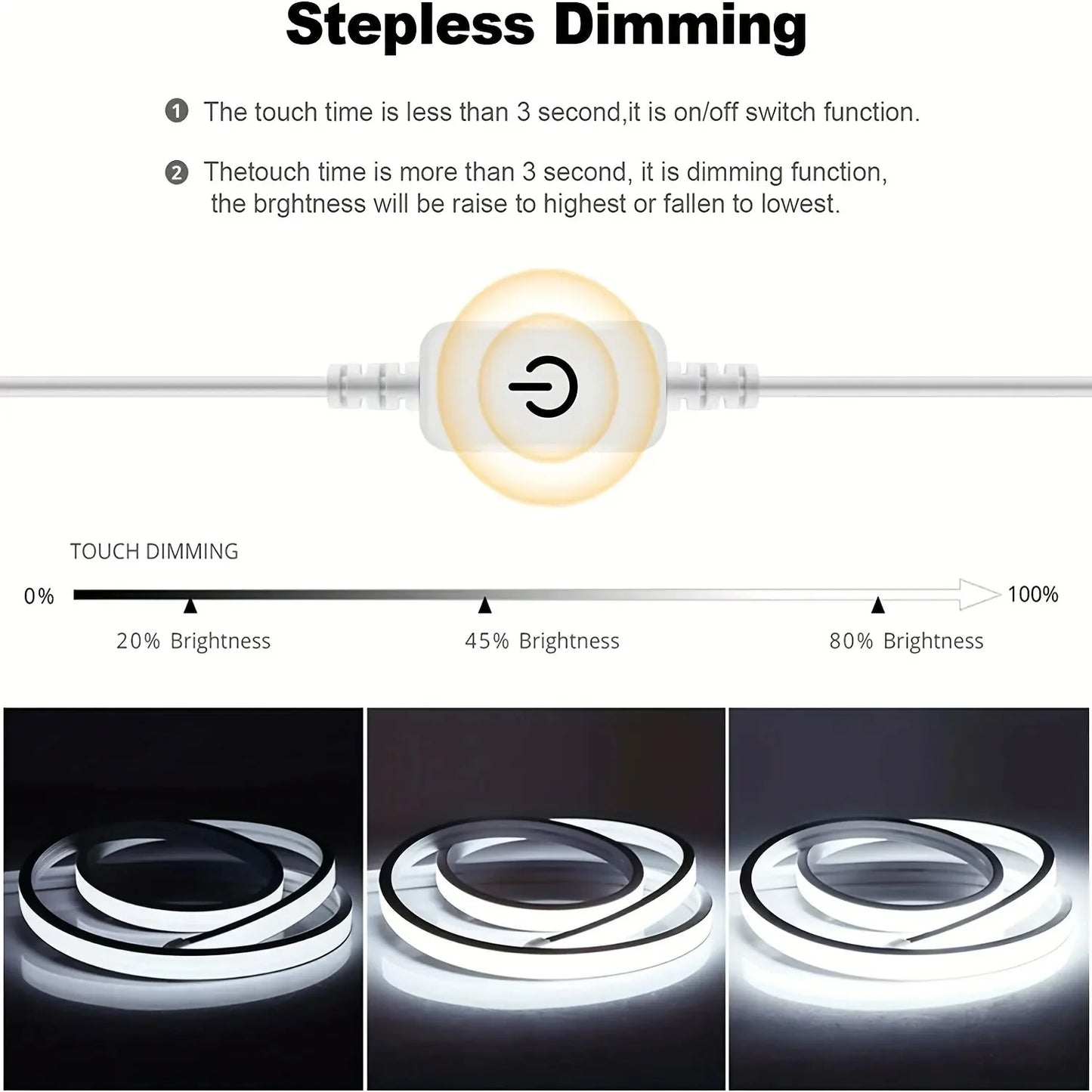 5V COB Strip USB LED Neon Light Dimmable Silicone Tube Neon Tape Waterproof Ribbon For Outdoor Bathroom Cabinet TV Room Decor.