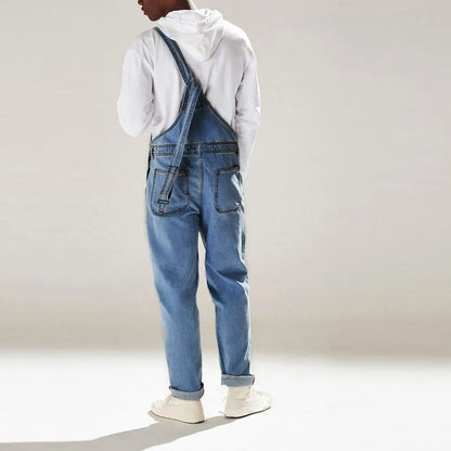 Männer Tasche Jeans Insgesamt Overall Streetwear Insgesamt Hosenträger Hosen Baggy Denim Harajuku Lose Hose Atmungsaktive Lange Hosen.