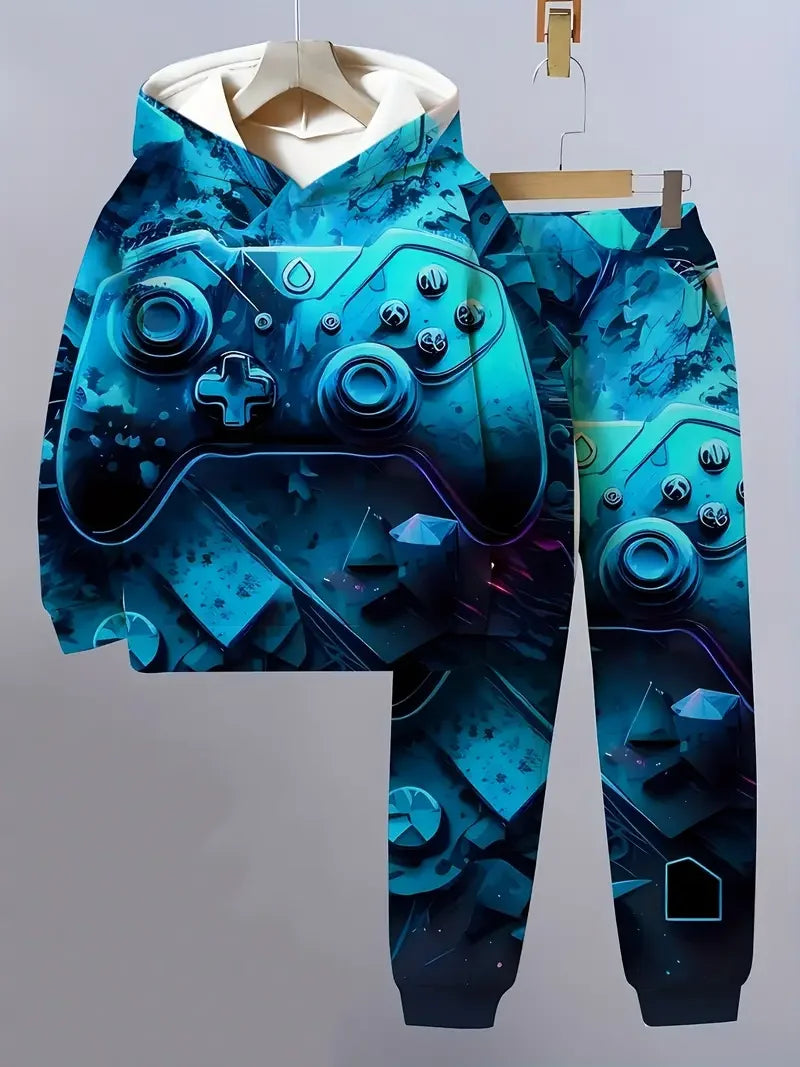 Autumn Games Console 3D Printed Hoodie Suit Men Sweatshirts Sweatpants Casual Fashion Two Piece Tracksuit Set Men's Clothing.