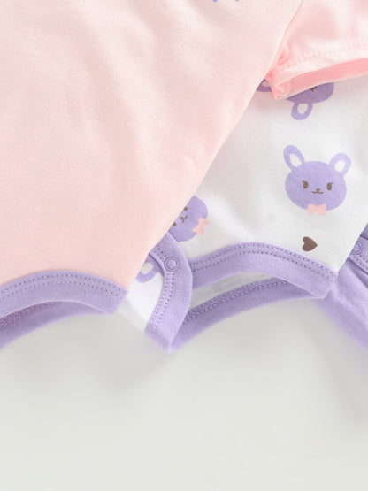 3PCS Infant Baby Nette Grafik einteilige Kleidung Für Jungen Und Mädchen, Neugeborenen Reine Baumwolle Sommer Strampler neugeborene kleidung