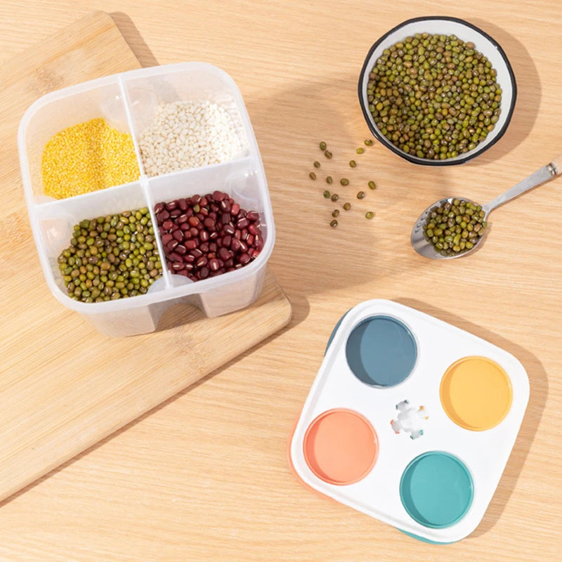 Kitchen Storage Box Food Storage Containers Plastic Grain Storage Tank Sealed Moisture Proof with Lid Container Kitchen Items.