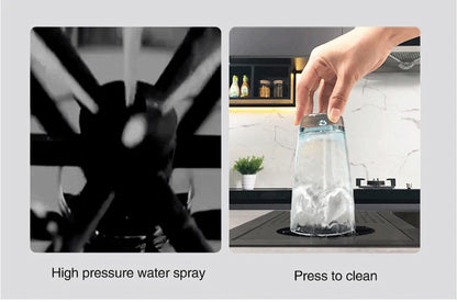 ASRAS New Waterfall Faucet Kitchen Sinks Nanometer Large Size 4mm Panel Handmade Sinks Cup Rinser Kitchen Sinks