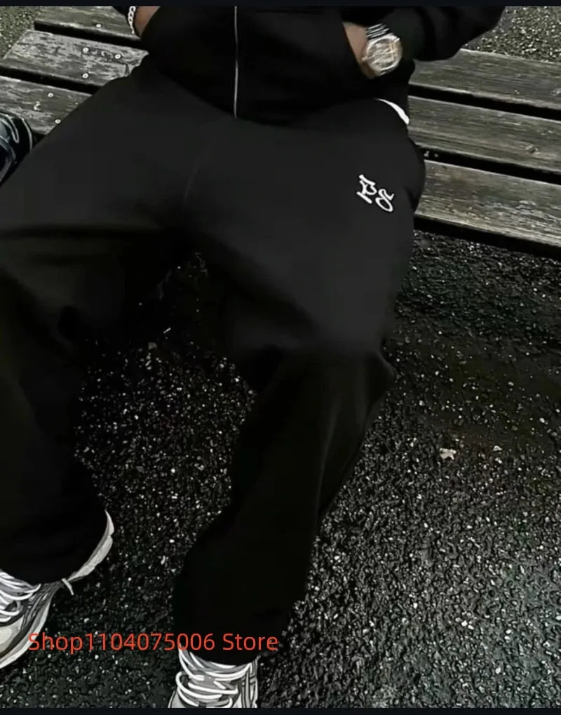 Pepe Studio Fleece-Lined Elastic Waist Jogger Pants Winter Warm Soft Loose Fit Sweatpants with Drawstring for Women Men.