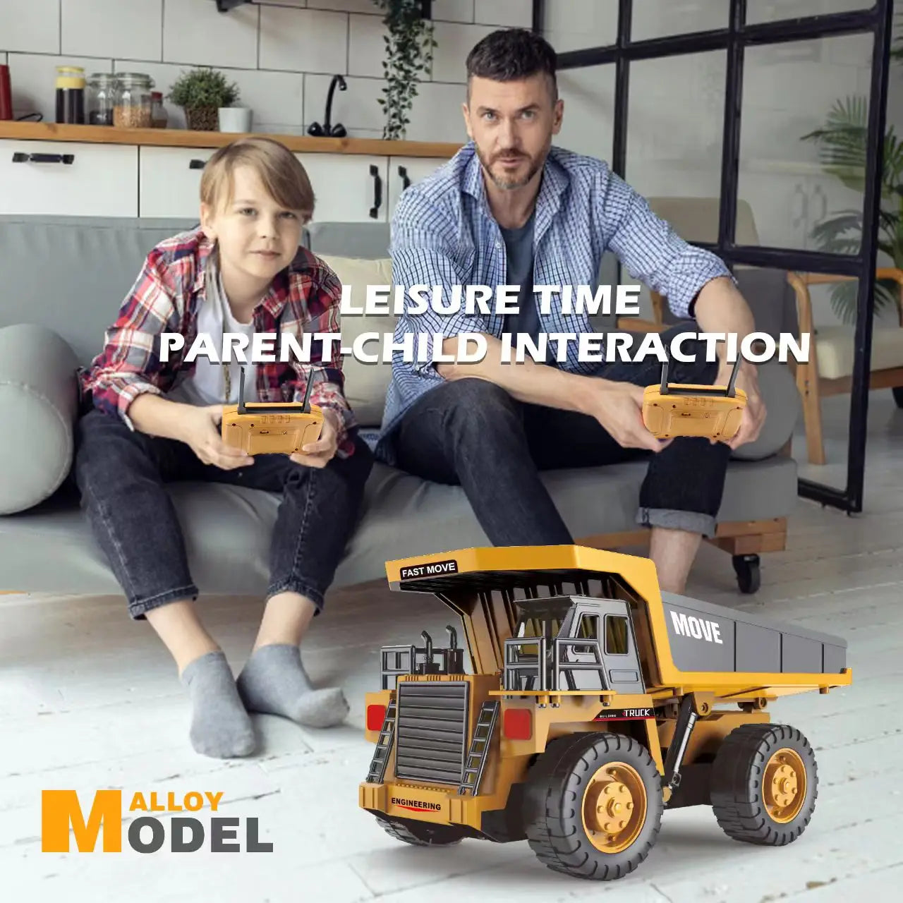 ZWN 1/16 1/20 Remote Control Excavator Dump Truck RC Model Car Toy Professional Alloy Simulation Construction Vehicle for Kids.