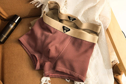 3Pcs männer Unterwäsche Eis Seide Mesh Boxer Shorts Sexy Höschen Mann Unterhose Dünne Männliche U Konvexen Dessous Großhandel viele L-6XL