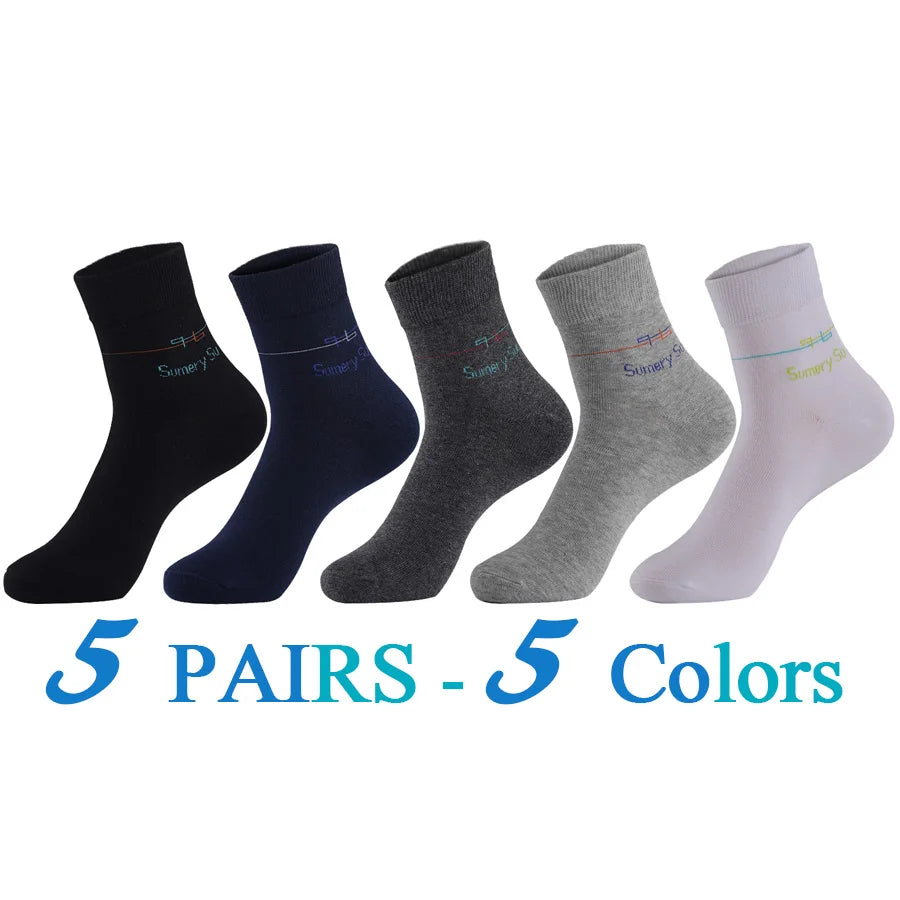 5 Pairs/Lot Running Socks Men Sports High Quality Cotton Colorful Outdoor Cycle Casual Breathable Long Sock Male Gifts 5 Styles