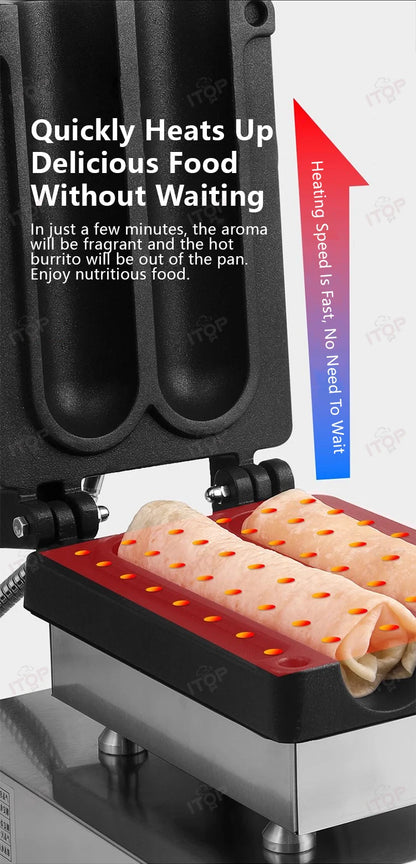 Shawarma Gyro Toaster Tortilla Wrap Sandwich Buritto Press Maker Machine Heater Warmer Roll Durum Doner Kebab Grill Griddle.