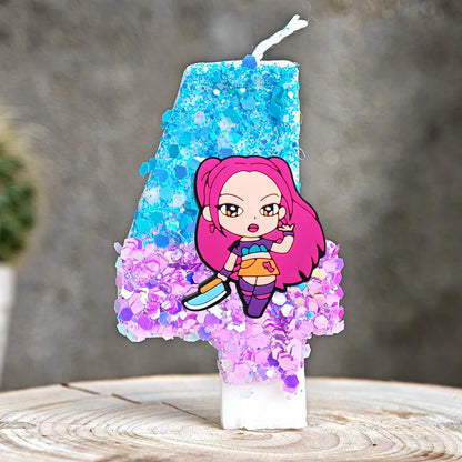 Heißer Kpop Dämon Jäger Thema Kerze 3D Nummer 0-9 Kinder Geburtstag Kuchen Dekoration Baby Dusche Anime Party liefert Geschenke.