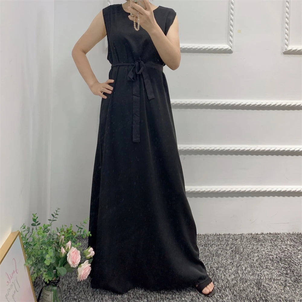 Ramadan Eid Black Abaya Damen Islam Inside Modest Dress Prayer Clothes Women Muslim Kebaya Kaftan Robe Vestidos Musulmanes Femme.