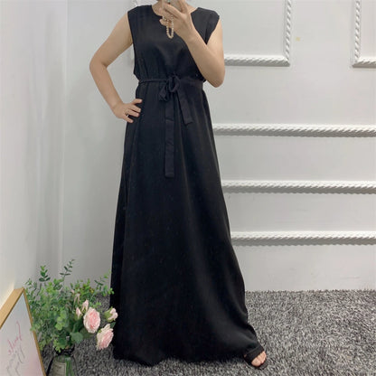 Ramadan Eid Black Abaya Damen Islam Inside Modest Dress Prayer Clothes Women Muslim Kebaya Kaftan Robe Vestidos Musulmanes Femme.