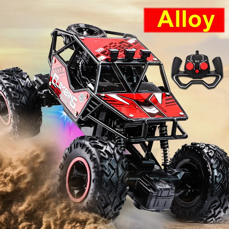 Remote Control Truck Car All Terrain Off Road Alloy RC Cars Buggy Drift Racing Toy Rechargeable Sturdy Gift for Kids Boys.