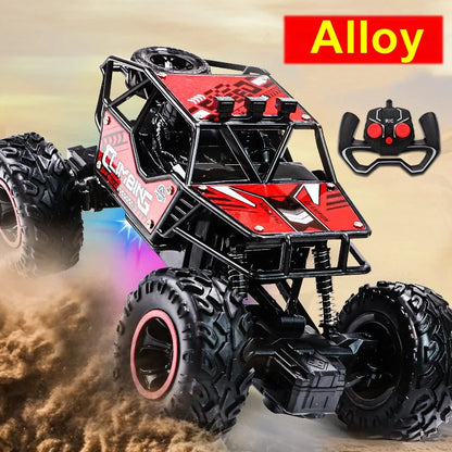 Remote Control Truck Car All Terrain Off Road Alloy RC Cars Buggy Drift Racing Toy Rechargeable Sturdy Gift for Kids Boys.