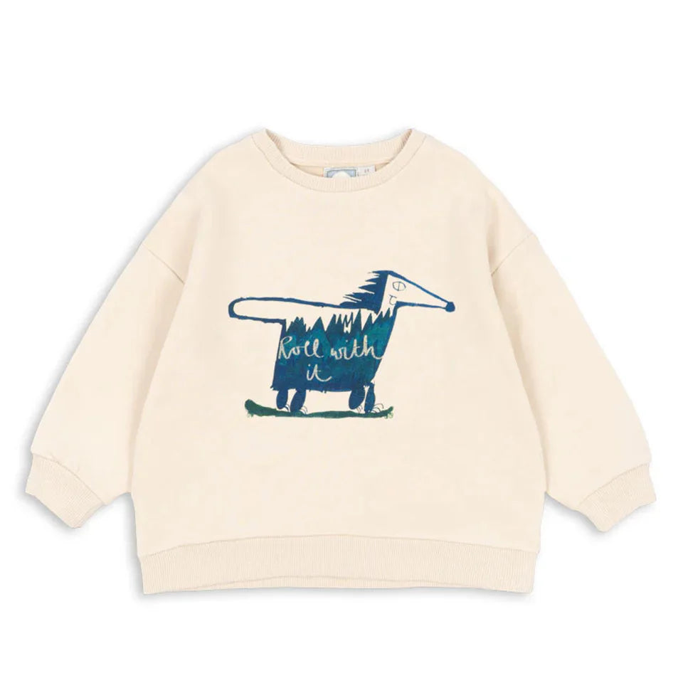 Konges Slojd Autumn Baby Boys Cotton Loose Sweatshirts Shorts Suits Kids Clothes Girls Casual Printed Striped Hoodies Tops Sets