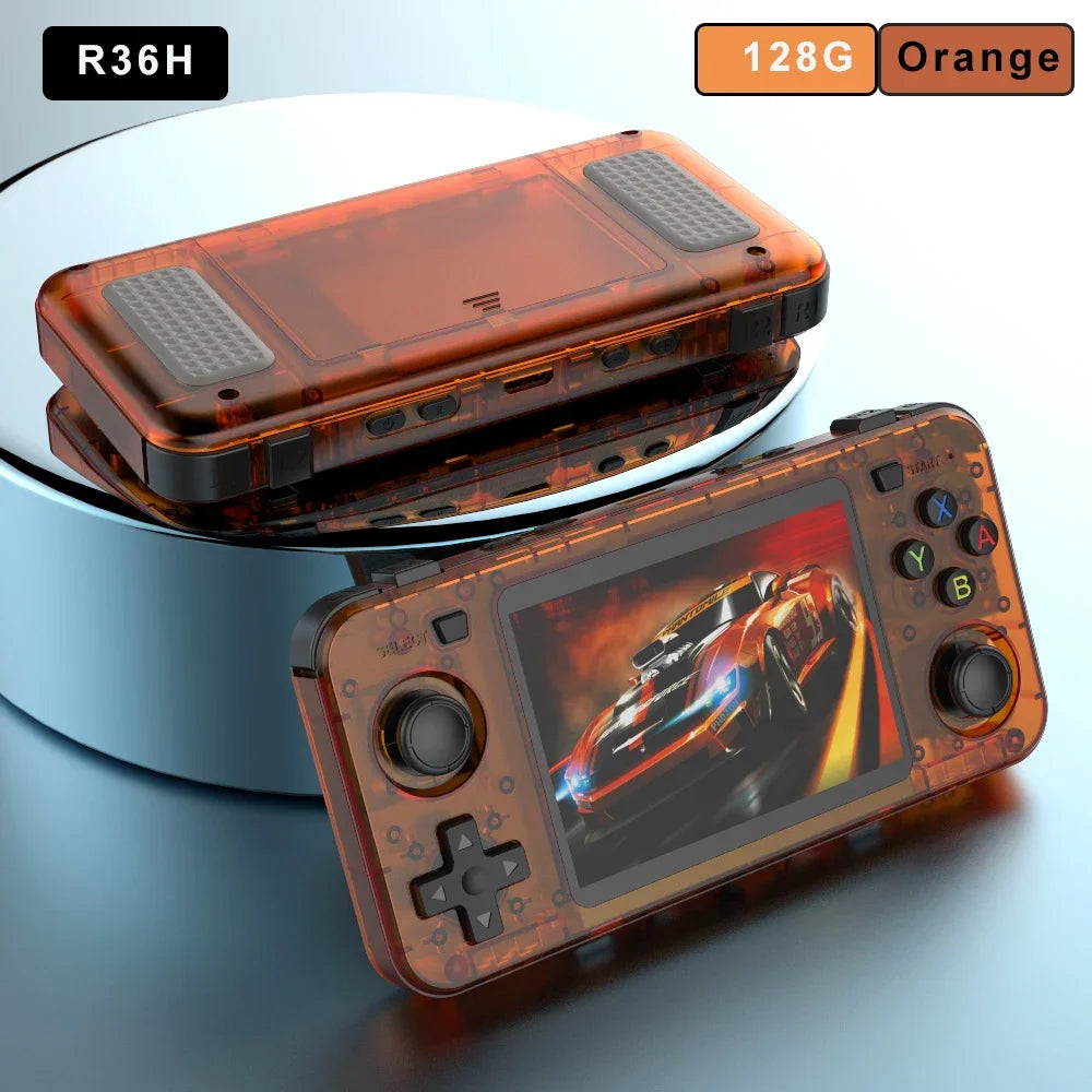 15000+ Ready Games! 3.5" IPS Retro Handheld Console RK3326, 3000mAh Long Play original ARKOS Blue R36H 64GB 128GB