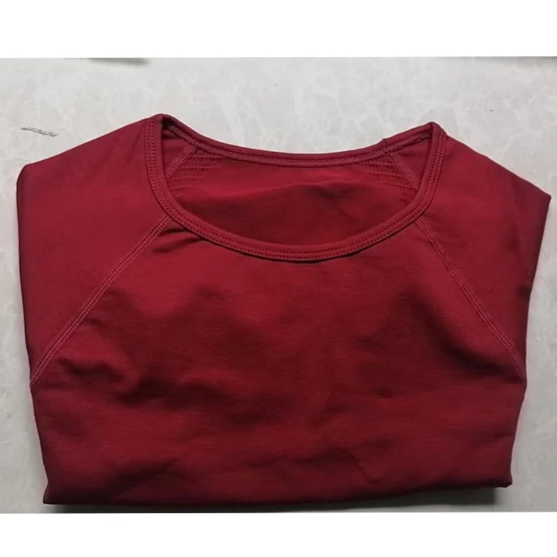 Seamless Workout Gym Training Shirts Long Sleeve Sports T-shirts Women Athletic Crop Sport Shirt Sportswear Yoga Clothes