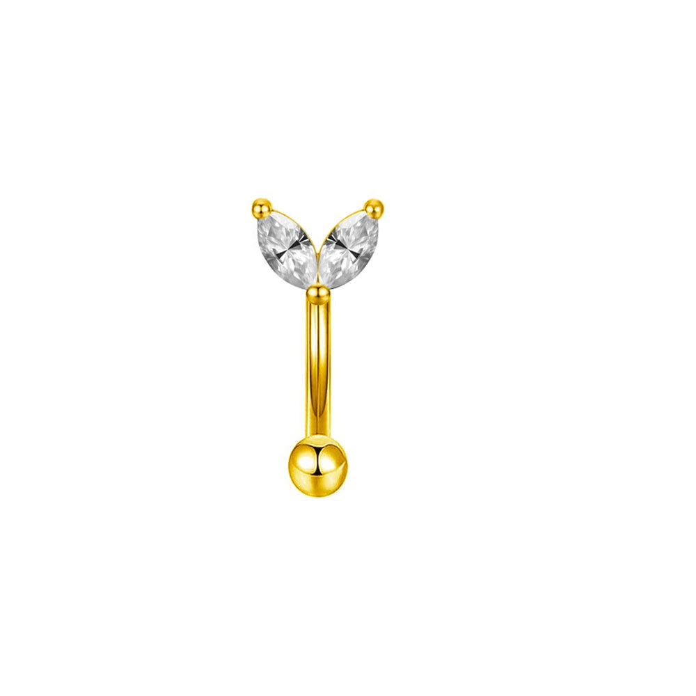 Rook piercing Butterfly Ear Cartilage Eyebrow Tragus Helix Piercing Stud Curved barbell Wholesale Body  Jewelry.