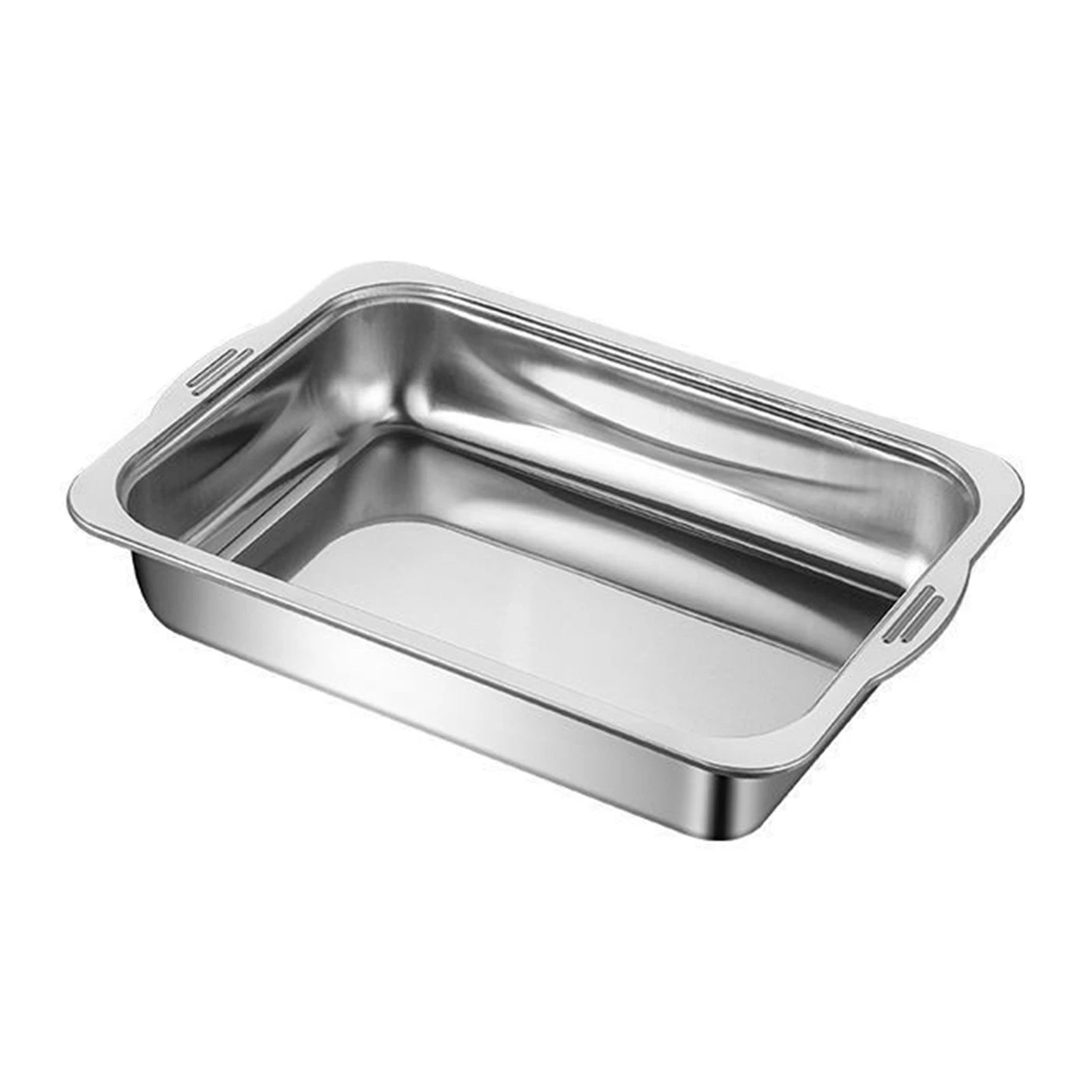 Large Capacity Stainless Steel Fish Deep Plate Both Gas and Induction Cooker BBQ Fried Beef Food Tray Seafood Dish Bbq Plate.