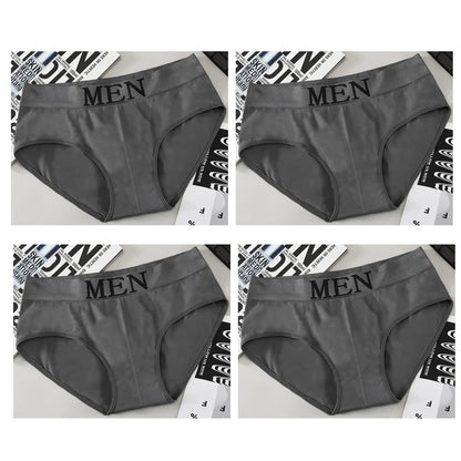 4pcs Mens Sexy Briefs Teenager Sport Underwears Plus Size Fat Men's Underpant Panties Students Breathable Fashion Casual Panties
