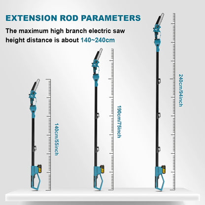 GΣ Bürstenlose Teleskopstange, elektrische Kettensäge, kabellose Hochverschraubungssäge, 2-in-1-Gartenschere für Makita 18 V Akku-Stift
