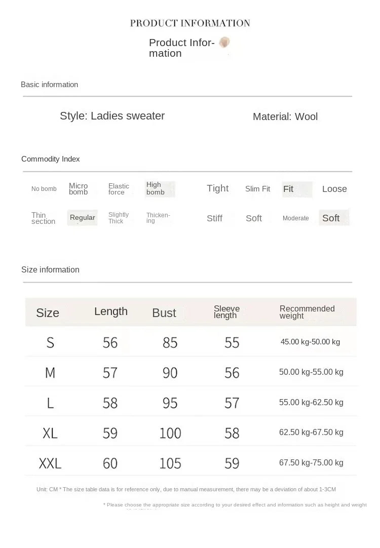 2025 100% Merino Wool Sweater Elegant Cashmere Pullover Women Pile Collar Long Sleeve Knitwear Basic Clothing  Jumper Tops.