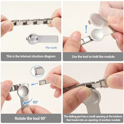 New Fashion 9mm 15 Style Italian Modular Charm Bracelet Fashionable Leisure Holiday Scenery Literary Modular Elastic Bracelet.