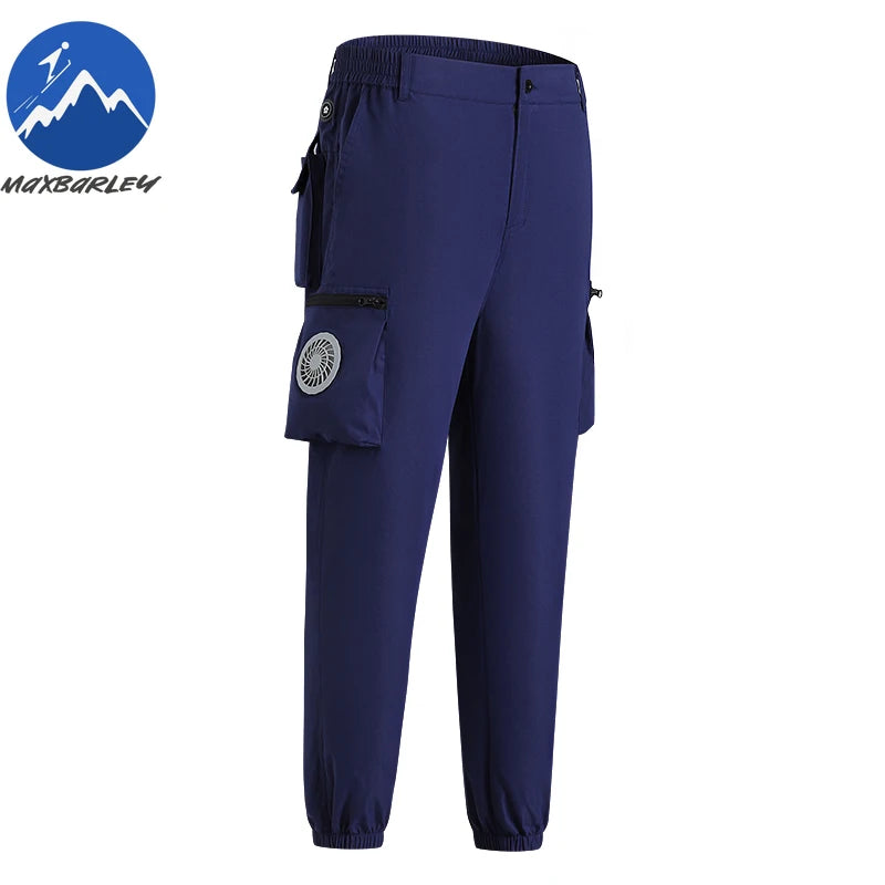 Fan Pants Cold Fishing Pure Cotton Site Welder Camping Ride Climbing Hiking Sports Fan Suit Air-Conditioning Clothes Fan Cooling