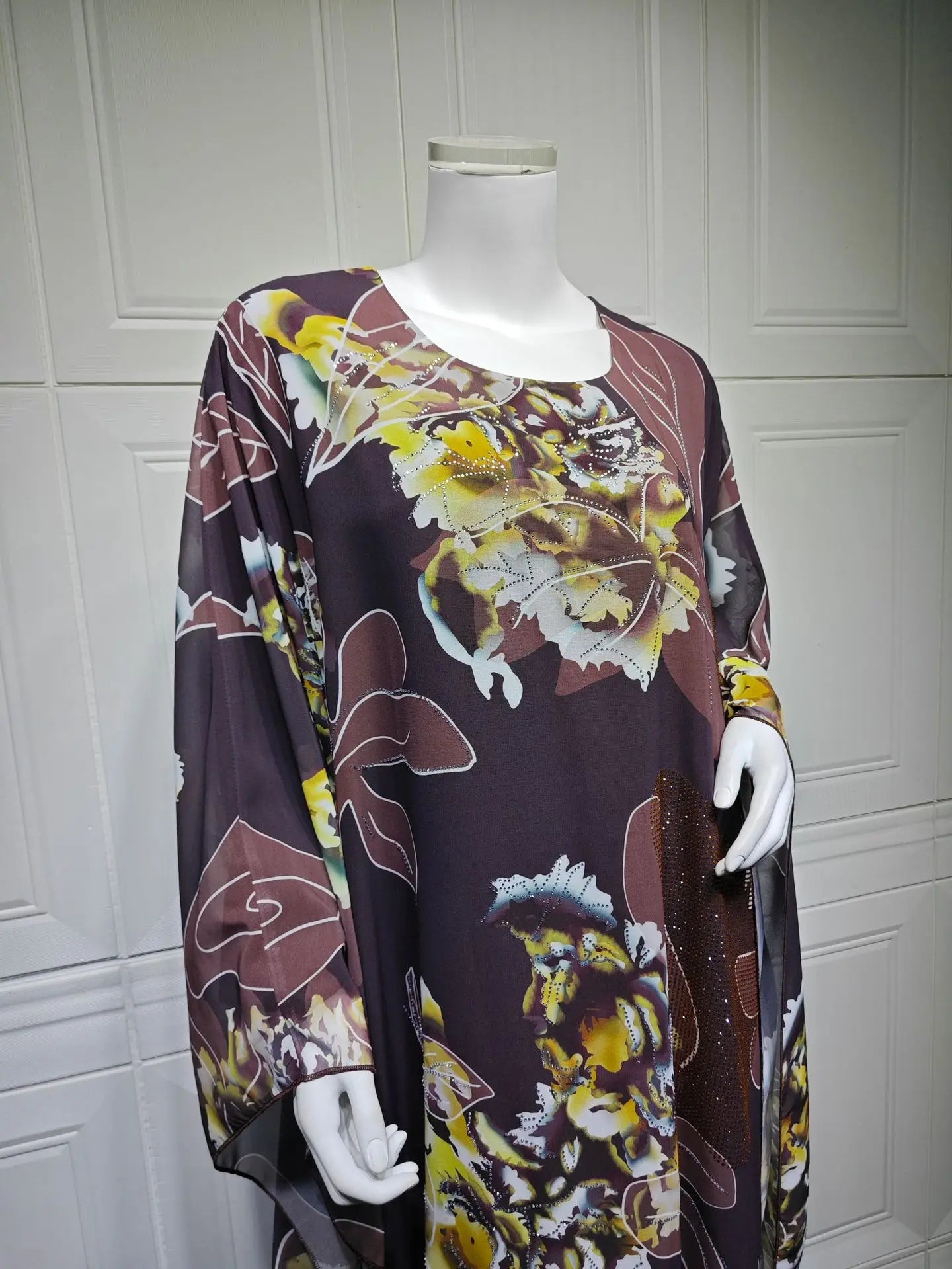 Muslimischen Kleid für Frauen Chiffon Diamant Party Abaya Kleider Arabischen Lange Robe Marokko Dubai Kaftan Vestidos Jalabiya Ramadan Eid.