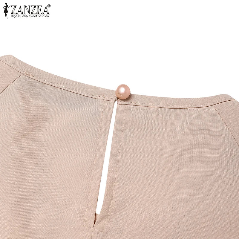 2025 ZANZEA Fashion Women Autumn Long Sleeve Maxi Sundress Muslim Abaya Dresses Duabi Robe Femme IsIamic Clothing Hijab Vestidos.