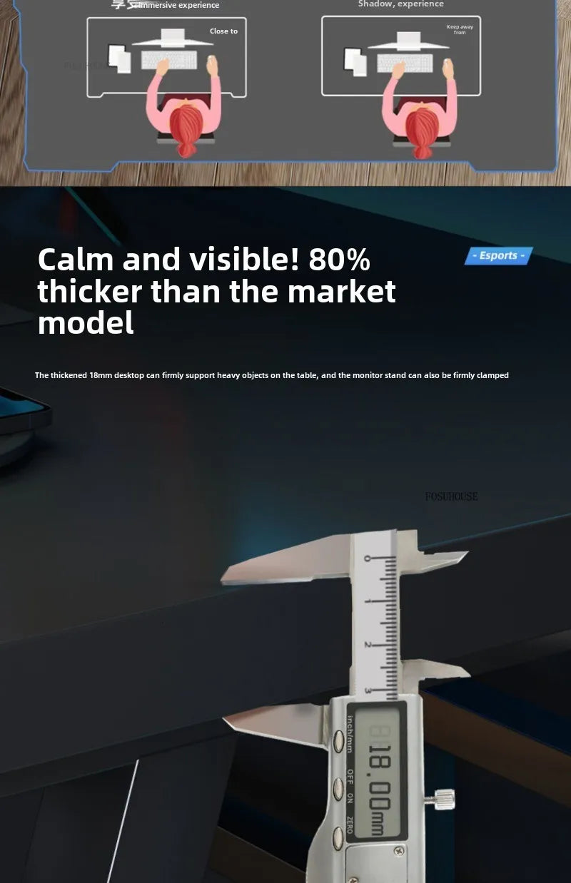 Moderne Doppel-Computertische für Zuhause, Desktop, E-Sport, Gaming-Tisch, Schlafzimmer, einfacher Schreibtisch, Studenten-Studientische, Büromöbel
