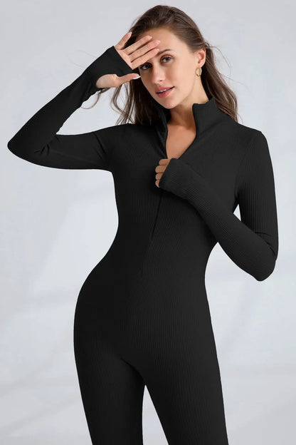 Seamless Zipper Women's Yoga Suit Quick Dry Fitness Running Sportswear Cross-Border European American Style Autumn/Winter