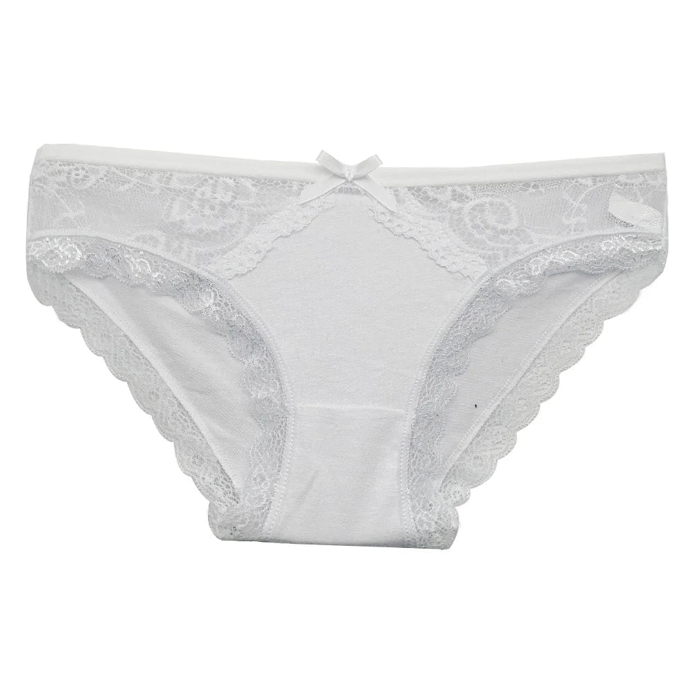 5 PCS/SET New Arrival Low Rise Ladies Sexy Lace Panty Underpants Panties For Women Lingerie Cotton Briefs.