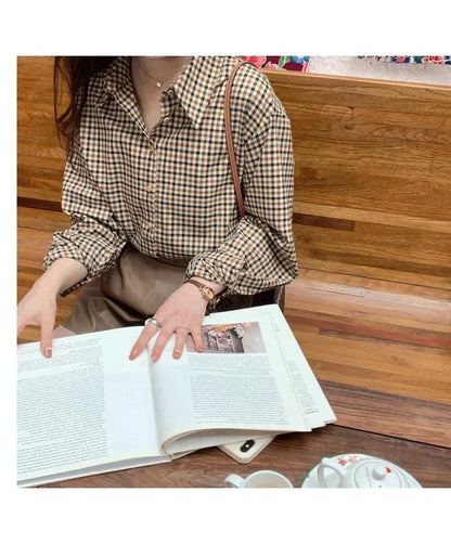 Fashion Casual Women's Plaid Shirt Autumn New Boutique Ladies Blouse and Tops Female Long Sleeve Blouses Clothes.