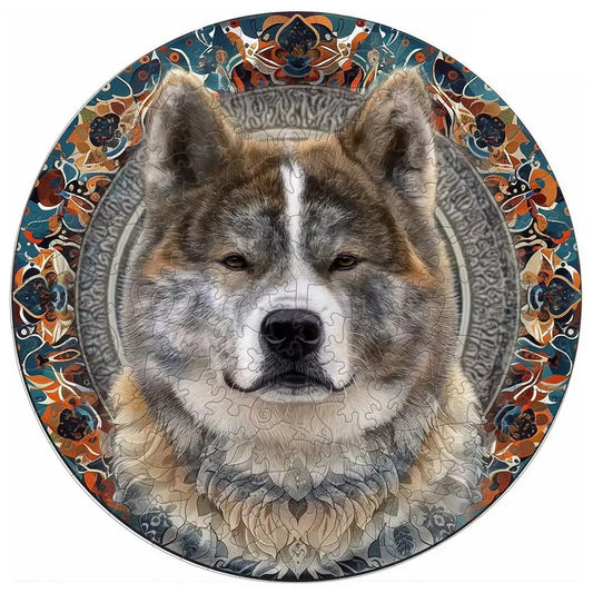 Wooden Animal Jigsaw Puzzle for Adults Kids Toy Circular Puzzle Puzzles Set Birthday Gift Brain Teaser Family Interactive Game.