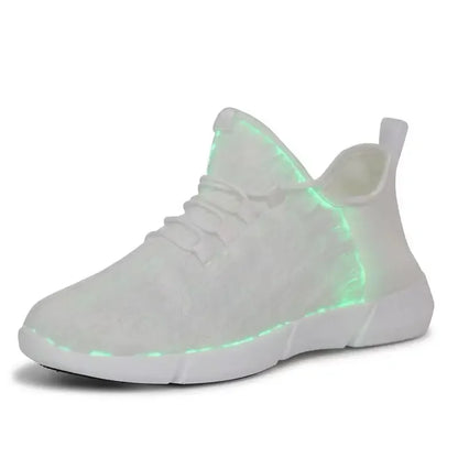 Fiber LED Shoes Light up Flashing -7 Monochrome LED Shoes Halloween Adult Boys Girls Women Children USB charging