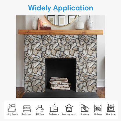 10/20Pcs, PVC 3D Faux Stone Wall Panels, Decorative Wall Decoration, Self-adhesive Panels, Easy to Install, 30cm x 30cm