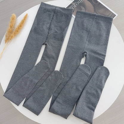 Korean Gray High Elastic Thicken Leggings for Women Warm Pantyhose Cotton Soft Stockings Tights Harajuku Streetwear Fashion Sock