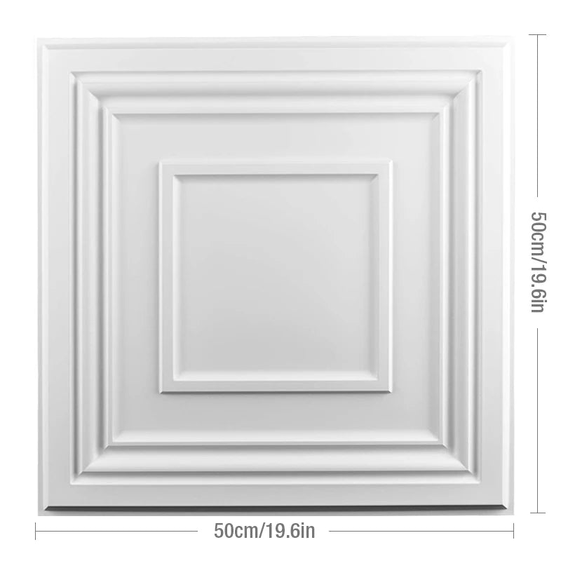 12pcs 50cm 3D Wall Panel 3D wall sticker Relief Art Wall Panel not self-adhesive Sticker Living Room Kitchen bathroom Home Decor