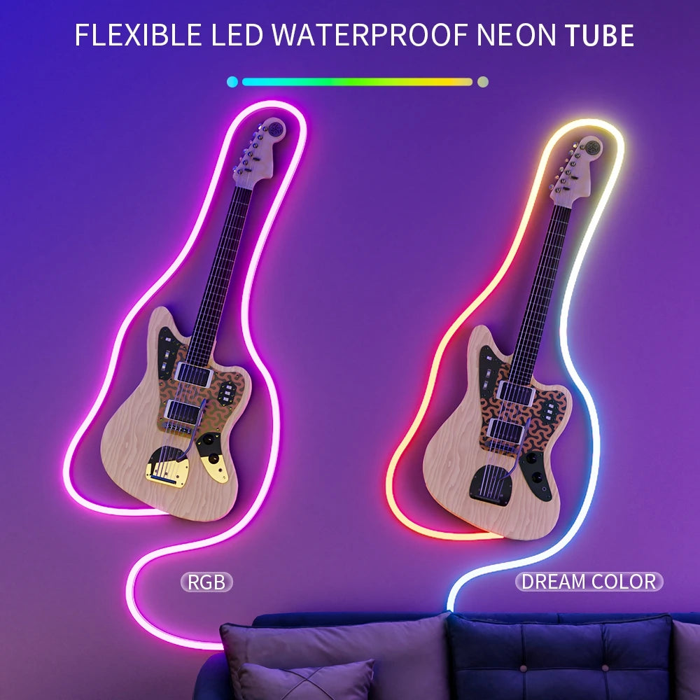 IP67 Waterproof Flexible LED Neon Silicone Light Tube For WS2812B WS2811 WS2815 5050 COB RGB Light Strip Ourdoor Decoration.
