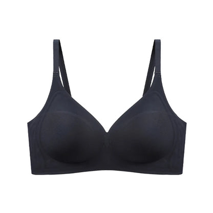 Stripe Color Contrast Soft Support Seamless Women Underwear Semifixed Cup Pad No Steel Ring Adjustable straps Gathered Woman Bra