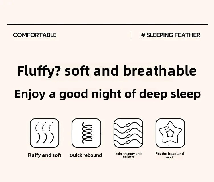 1pc Soft Filling Sleeping Pillows for Home Bed Almohadas Para Dormir High Quality Pillow 48x74cm Washable Neck Cushion.