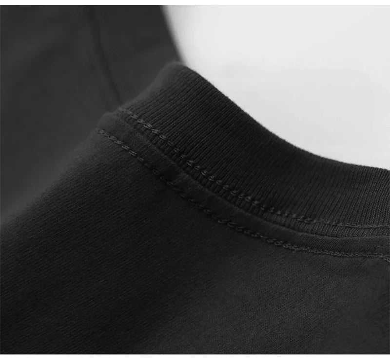 Basic Oversized Boxy Crew Neck T-shirt Mens Heavyweight 240GSM 100% Cotton Half Sleeve T-Shirts Summer Loose Sports Clothing.